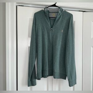 Polo by Ralph Lauren Heathered Green Quarter-Zip Pullover